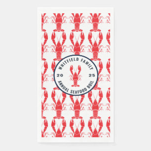 Serviette En Papier Boufée annuelle de fruits de mer Été homard person