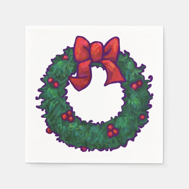 Serviette En Papier Boughs de Holly (Devant)