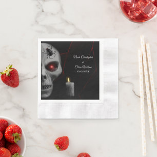 Serviette En Papier Bougie d'araignée gothique - Halloween Moody foncé