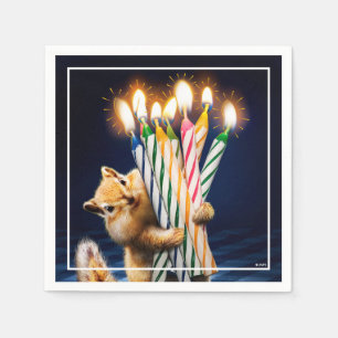 Serviette En Papier Bougies d'anniversaire de Tamia