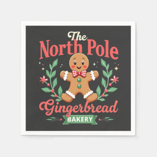 Serviette En Papier Boulangerie de pain d'épices du pôle Nord Noël
