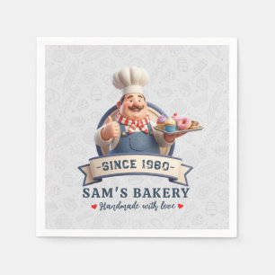 Serviette En Papier Boulangerie Magasin Pâtissier Desserts Friandises 