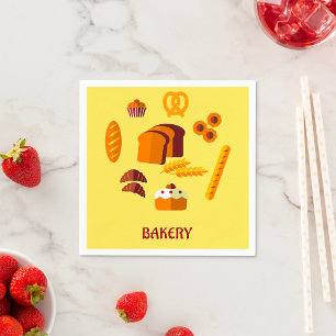 Serviette En Papier Boulangerie Pâtisseries et sucreries à thème