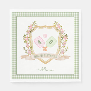 Serviette En Papier Boule de chiche verte Preppy   Anniversaire person