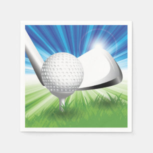 Serviette En Papier Boule de golf et serviettes de papier de pièce en