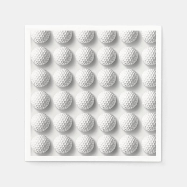 Serviette En Papier Boule de golf partout (Devant)