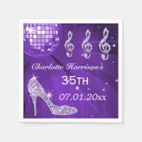 Boule Disco violette et talons étincelants 35e