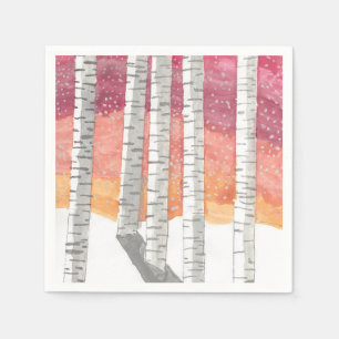 Serviette En Papier Bouleau dans la neige