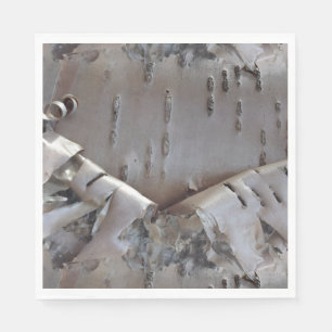 Serviette En Papier Bouleau Tortueux Écorce Arbre Rustique
