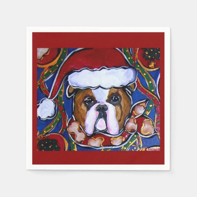 Serviette En Papier Bouledogue      (Devant)