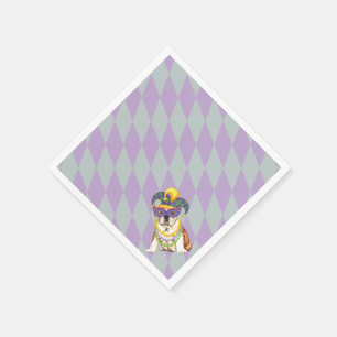 Serviette En Papier Bouledogue de mardi gras