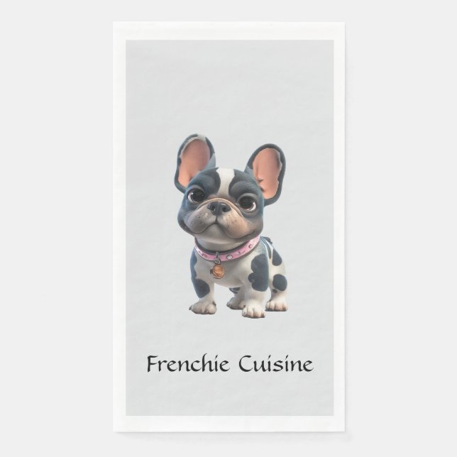 Serviette En Papier Bouledogue français (Devant)