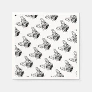 Serviette En Papier Bouledogue français