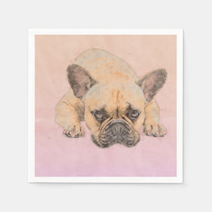 Serviette En Papier Bouledogue français - chien de Frenchie