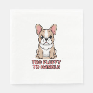 Serviette En Papier Bouledogue français duveteux trop duveteux pour êt
