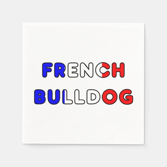 Serviette En Papier bouledogue français flg dans le nom (Devant)