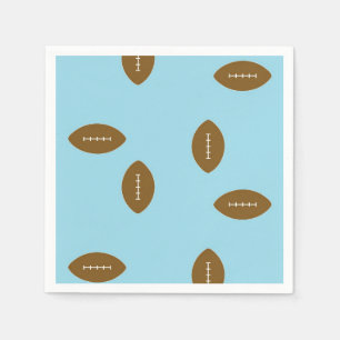 Serviette En Papier boules de fooball Brown américaine en bleu