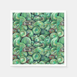 Serviette En Papier Boules de Noël vertes