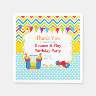 Serviette En Papier Bounce House Bouncy Castle Anniversaire