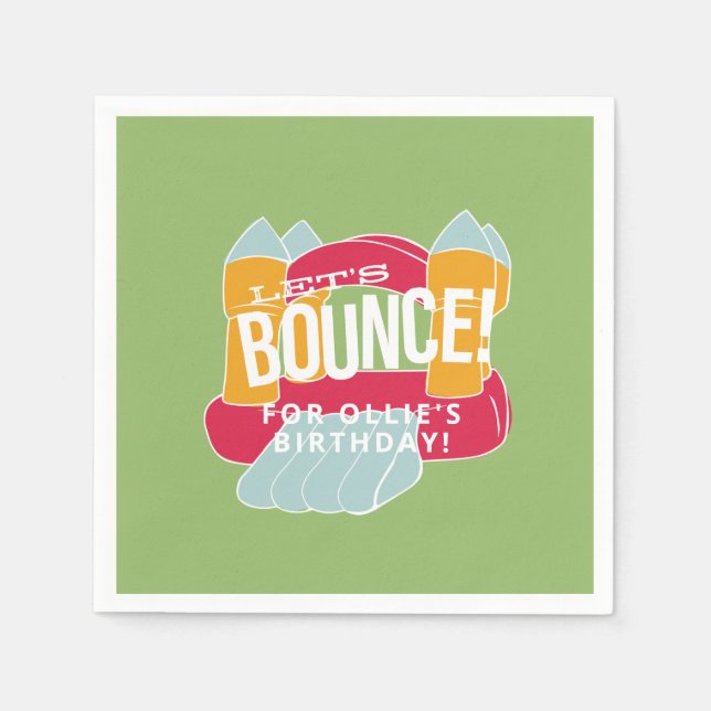 Serviette En Papier Bounce Maison/château design (Devant)