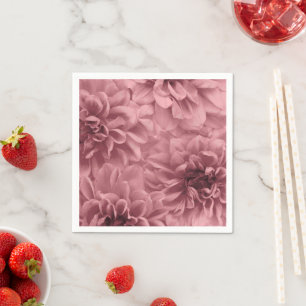 Serviette En Papier Bouquet de dahlias mauve clair