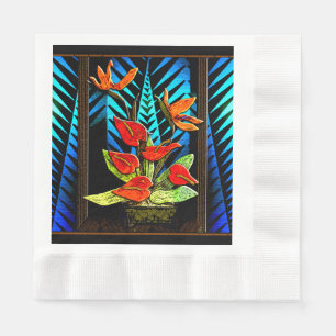 Serviette En Papier Bouquet de Noël Hawiian