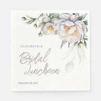Serviette En Papier Bouquet de pivoines aquarelles romantiques pour un
