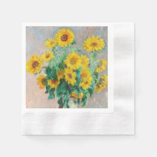 Serviette En Papier Bouquet de tournesols Claude Monet