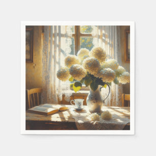 Serviette En Papier Bouquet d'hortensias vintage