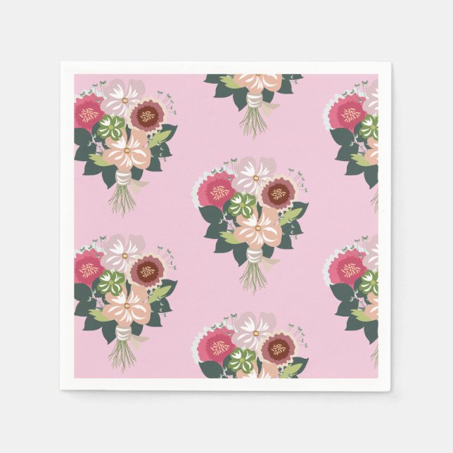 Serviette En Papier Bouquet floral (Devant)