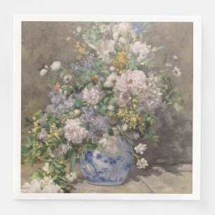 Serviette En Papier Bouquet printanier vintage de Pierre Auguste Renoi