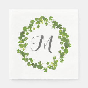 Serviette En Papier bouquet shamrock, jour de st patrick