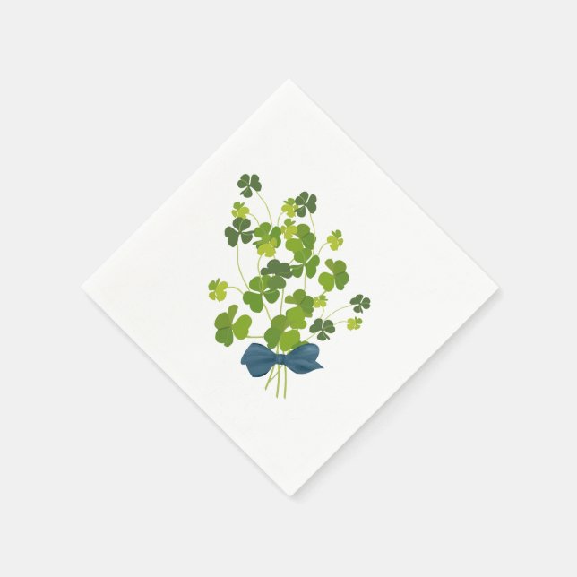 Serviette En Papier bouquet shamrock, jour de st patrick (Coin)