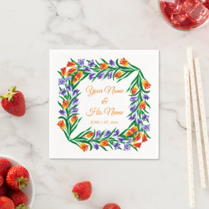 Serviette En Papier Bouquet Tulipes multicolores Thunder_Cove