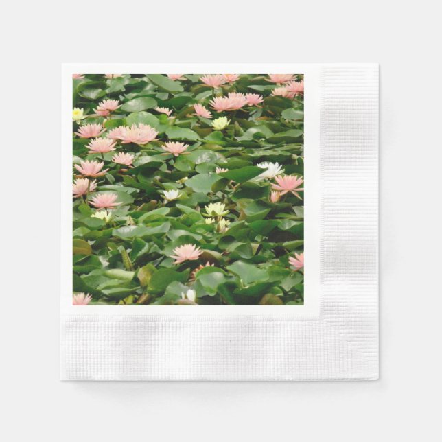 Serviette En Papier Bouquet Water Lily (Devant)