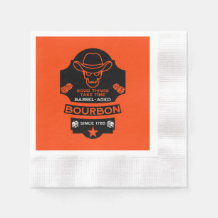 Serviette En Papier Bourbon Whiskey Art