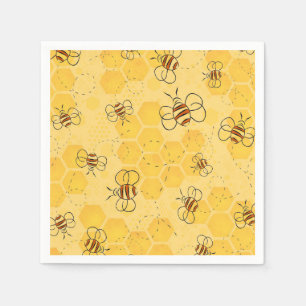 Serviette En Papier Bourdonnement d'abeilles Abeilles à miel Mignonnes