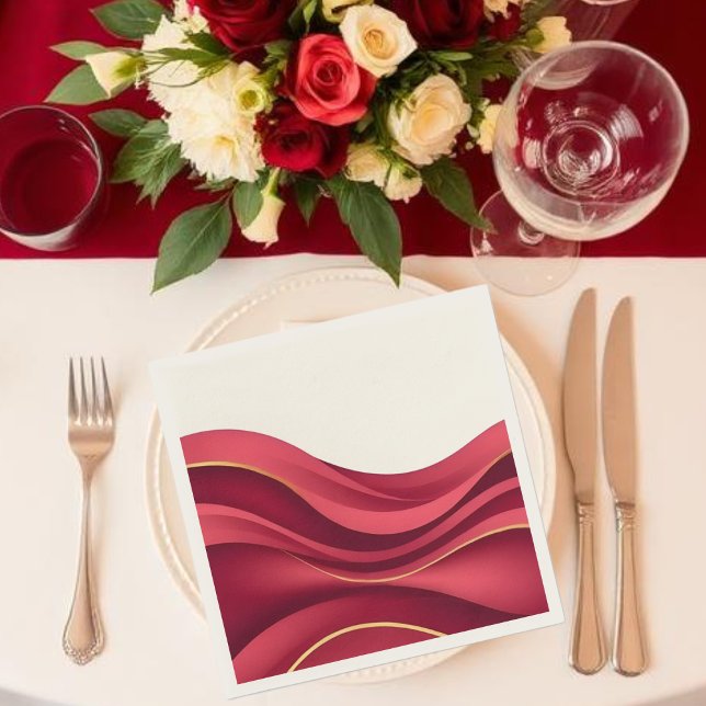 Serviette En Papier Bourgogne (Burgundy Napkins )