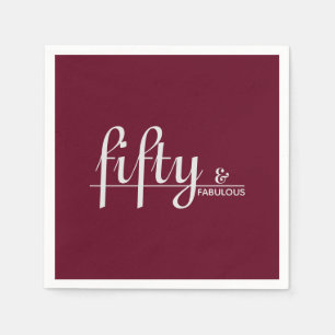 Serviette En Papier Bourgogne cinquante & FABULEUX ! Script 50e annive