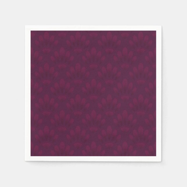 Serviette En Papier Bourgogne noble dans le style art déco. (Devant)