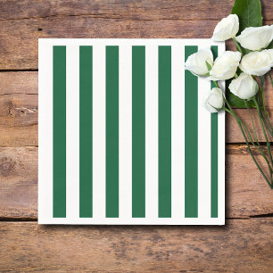 Serviette En Papier Bouteille vintage classique Vert & Blancs