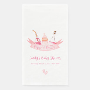 Serviette En Papier Bouteilles de Champagne Pink Poppin Pieds Baby sho