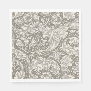 Serviette En Papier Bouton de bachelier en damassé antique de William