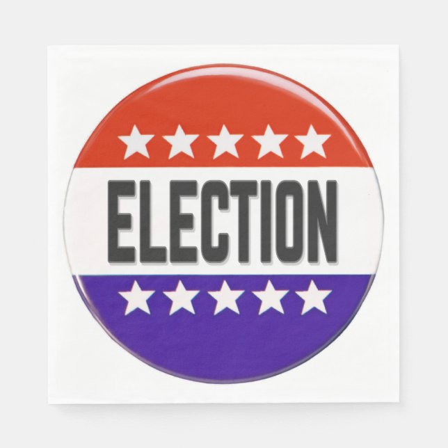 Serviette En Papier Bouton Élection (Devant)