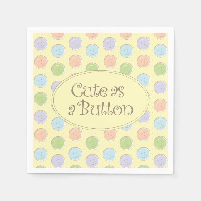 Serviette En Papier Bouton mignon (Devant)