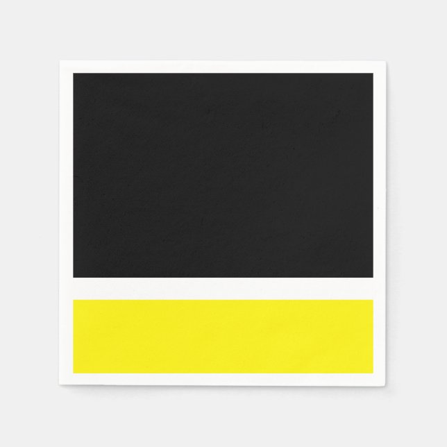 Serviette En Papier Bouton noir jaune (Devant)
