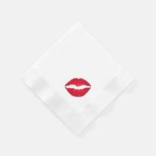 Serviette En Papier Bouton rouge à lèvres Rich Tête de baiser