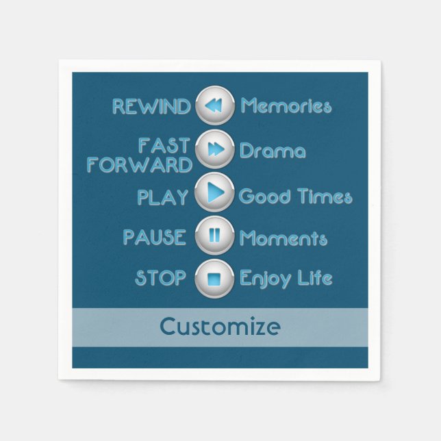 Serviette En Papier Boutons de contrôle de la vie (Devant)