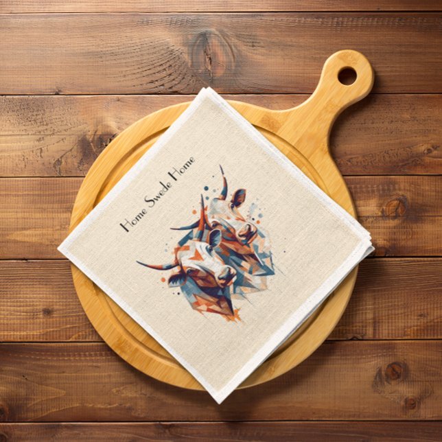 Serviette En Papier Bovins de ferme Scandi, sur mesure (Créateur téléchargé)