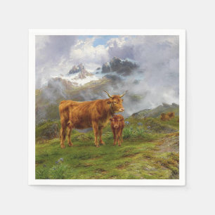 Serviette En Papier Bovins des Highlands (par Rosa Bonheur)